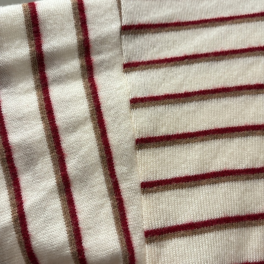 LNA STRIPED DISTRESSED V-NECK SWEATER - Picture 9 of 9
